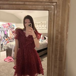 Puffy cheetah mini dress